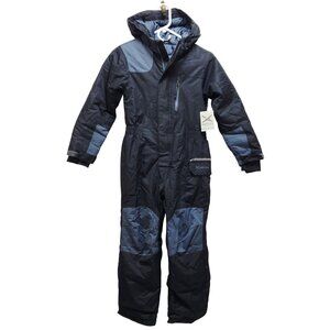Arctix Kids Black Gray Insulated Snow Suit Hood Tag Size S (8) Warm Winter
